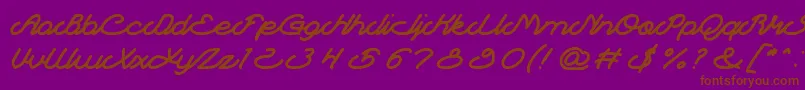 AutopilotLight Font – Brown Fonts on Purple Background