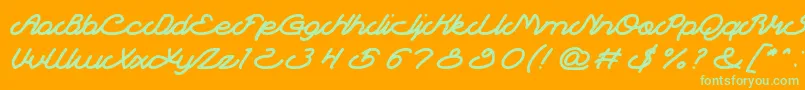 AutopilotLight Font – Green Fonts on Orange Background