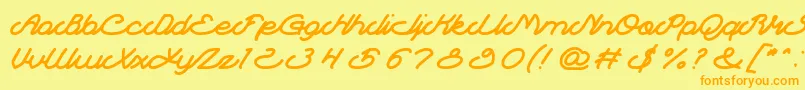 AutopilotLight Font – Orange Fonts on Yellow Background