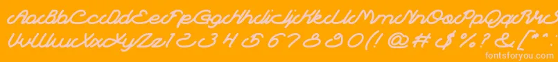 AutopilotLight Font – Pink Fonts on Orange Background