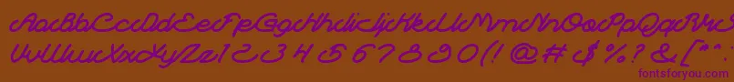 AutopilotLight Font – Purple Fonts on Brown Background