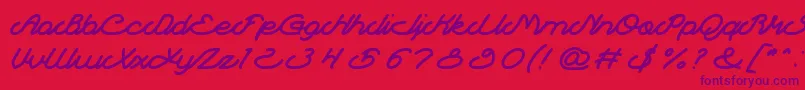 AutopilotLight Font – Purple Fonts on Red Background