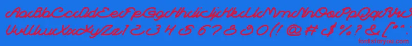 AutopilotLight Font – Red Fonts on Blue Background