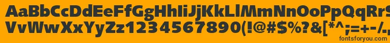 FacileblacksskBold Font – Black Fonts on Orange Background