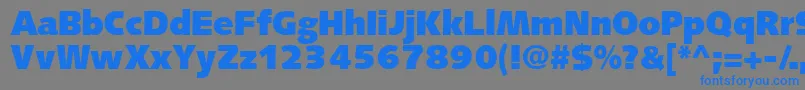 FacileblacksskBold Font – Blue Fonts on Gray Background