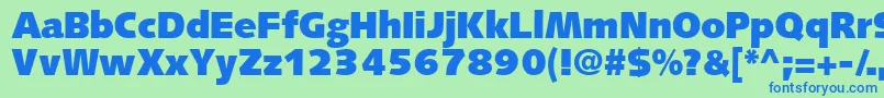 FacileblacksskBold Font – Blue Fonts on Green Background