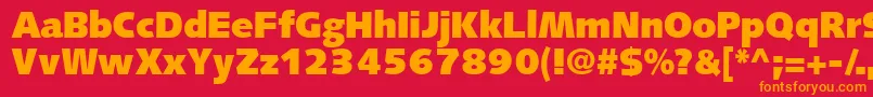 FacileblacksskBold Font – Orange Fonts on Red Background