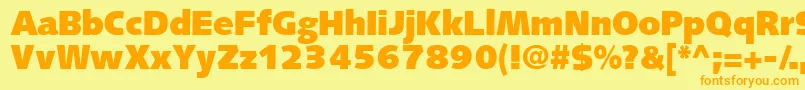 FacileblacksskBold Font – Orange Fonts on Yellow Background