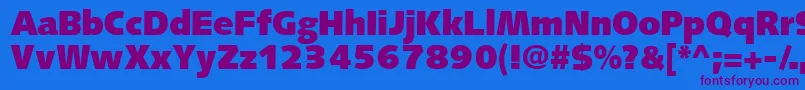 FacileblacksskBold Font – Purple Fonts on Blue Background