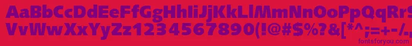 FacileblacksskBold Font – Purple Fonts on Red Background