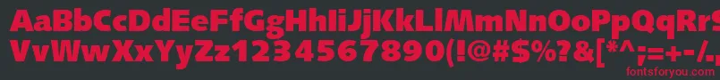 FacileblacksskBold Font – Red Fonts on Black Background