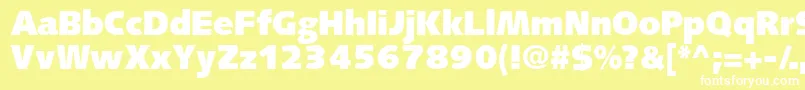 FacileblacksskBold Font – White Fonts on Yellow Background