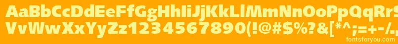 FacileblacksskBold Font – Yellow Fonts on Orange Background