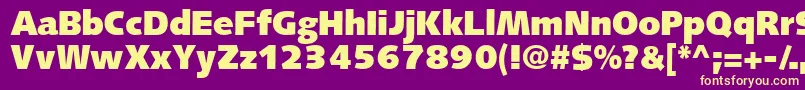 FacileblacksskBold Font – Yellow Fonts on Purple Background