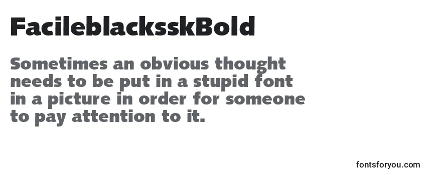 Обзор шрифта FacileblacksskBold