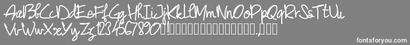 Pwjunescript Font – White Fonts on Gray Background