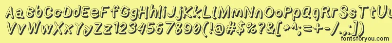 Applestormshdxbdita Font – Black Fonts on Yellow Background