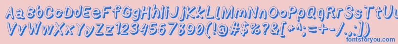 Applestormshdxbdita Font – Blue Fonts on Pink Background