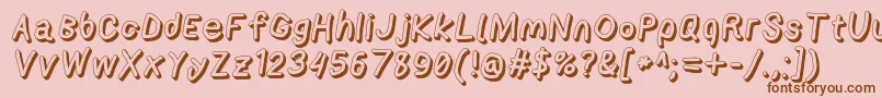 Applestormshdxbdita Font – Brown Fonts on Pink Background