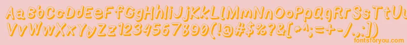 Applestormshdxbdita Font – Orange Fonts on Pink Background