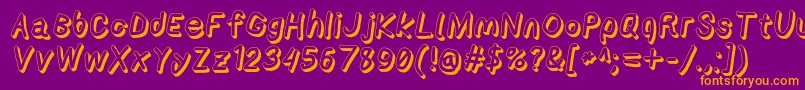 Police Applestormshdxbdita – polices orange sur fond violet