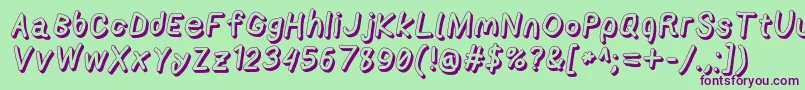 Applestormshdxbdita Font – Purple Fonts on Green Background