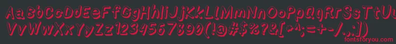Applestormshdxbdita-Schriftart – Rote Schriften auf schwarzem Hintergrund