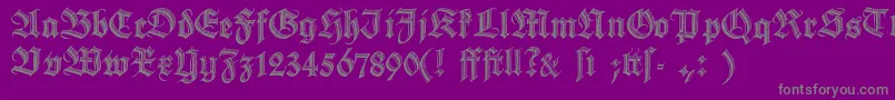 Deutschezierschrift Font – Gray Fonts on Purple Background