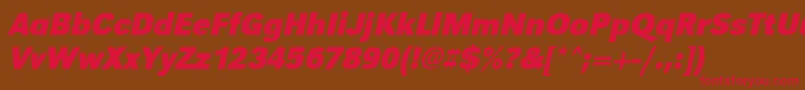 UrwgrotesktnarBoldOblique Font – Red Fonts on Brown Background