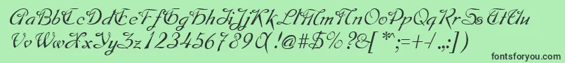 MontagueRegular Font – Black Fonts on Green Background