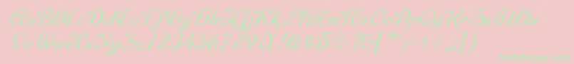 MontagueRegular Font – Green Fonts on Pink Background