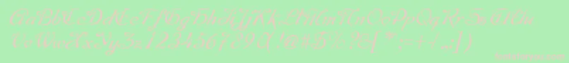 MontagueRegular Font – Pink Fonts on Green Background