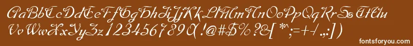 MontagueRegular Font – White Fonts on Brown Background