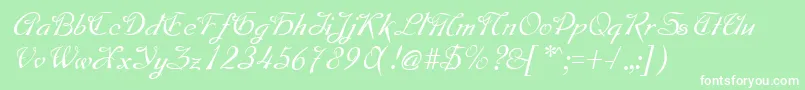 MontagueRegular Font – White Fonts on Green Background
