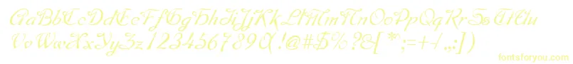 MontagueRegular Font – Yellow Fonts on White Background