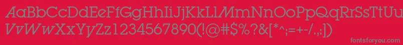 Lugabookadc Font – Gray Fonts on Red Background