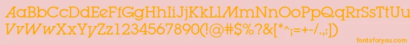 Lugabookadc Font – Orange Fonts on Pink Background
