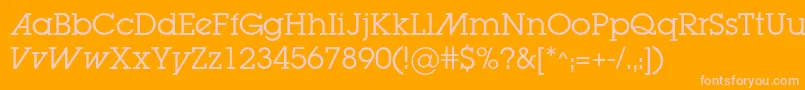 Lugabookadc Font – Pink Fonts on Orange Background