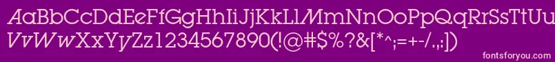 Lugabookadc Font – Pink Fonts on Purple Background