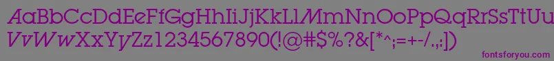 Lugabookadc Font – Purple Fonts on Gray Background
