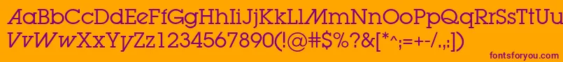 Lugabookadc Font – Purple Fonts on Orange Background