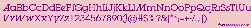 Lugabookadc Font – Purple Fonts on Pink Background