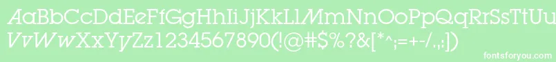Lugabookadc Font – White Fonts on Green Background