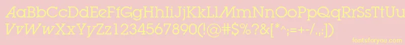 Lugabookadc Font – Yellow Fonts on Pink Background