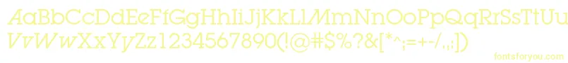 Lugabookadc Font – Yellow Fonts on White Background