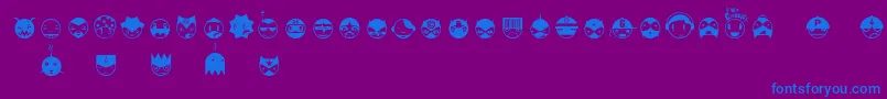 Linotypespaceballs Font – Blue Fonts on Purple Background