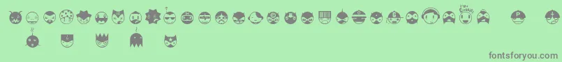 フォントLinotypespaceballs – 緑の背景に灰色の文字