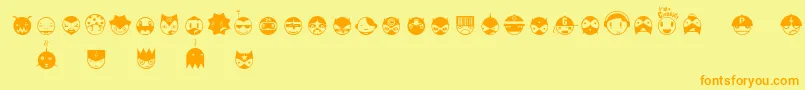 Linotypespaceballs Font – Orange Fonts on Yellow Background