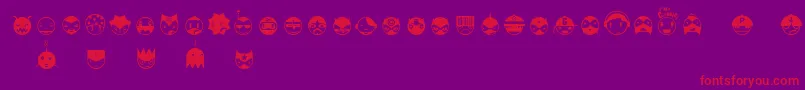 Шрифт Linotypespaceballs – красные шрифты на фиолетовом фоне