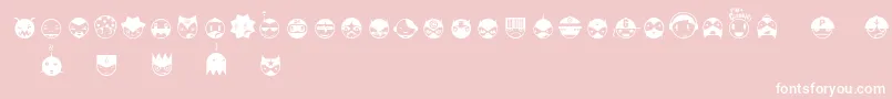 フォントLinotypespaceballs – ピンクの背景に白い文字